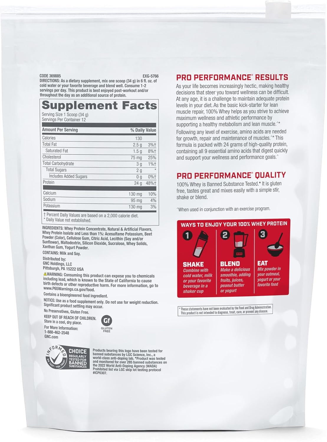 Pro Performance 100% Whey Protein Powder | Supports Healthy Metabolism and Lean Muscle Recovery | Creamy Strawberry | 12 Servings